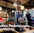 Why Coffee professionals trust Mahlkönig text on cafe and grinder image