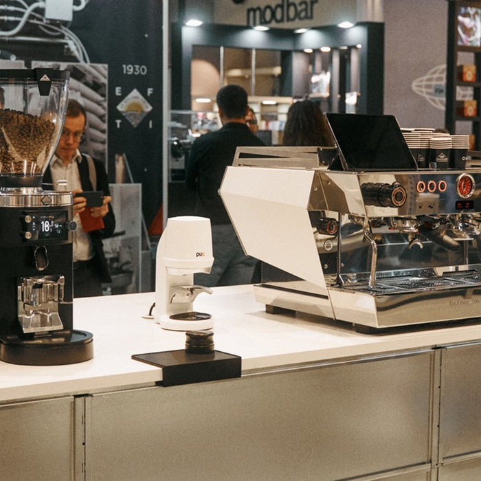 Mahlkoenig grinder with La Marzocco espresso machine