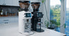 E64 WS Espresso Home Grinders in black and white on kitchen counter