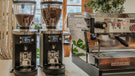 Grind-by-Sync grinders and espresso machine