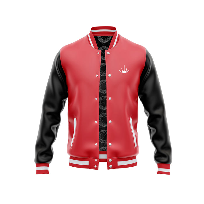 College Jacken Rote Baseball Jacke Mahlkönig College-Jacke, Unisex