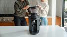 home coffee grinder in kitchen